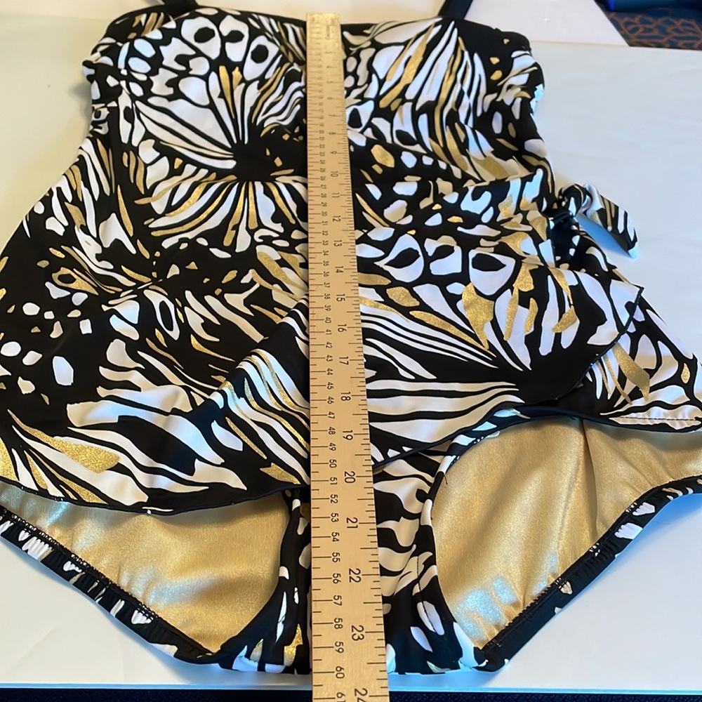 Maxine of Hollywood Swim Suit Sarong One Piece Bathing Suit - Picture 12 of 16